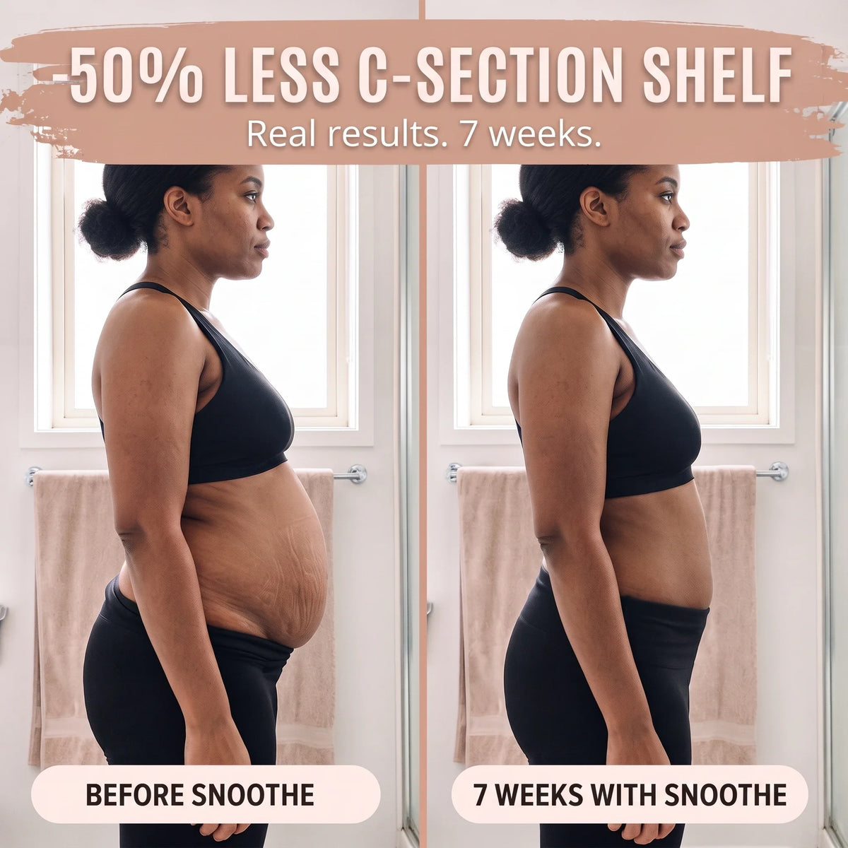 50 percent less C-section shelf