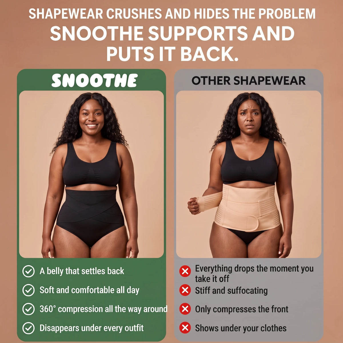 Snoothe compared with classic shapewear